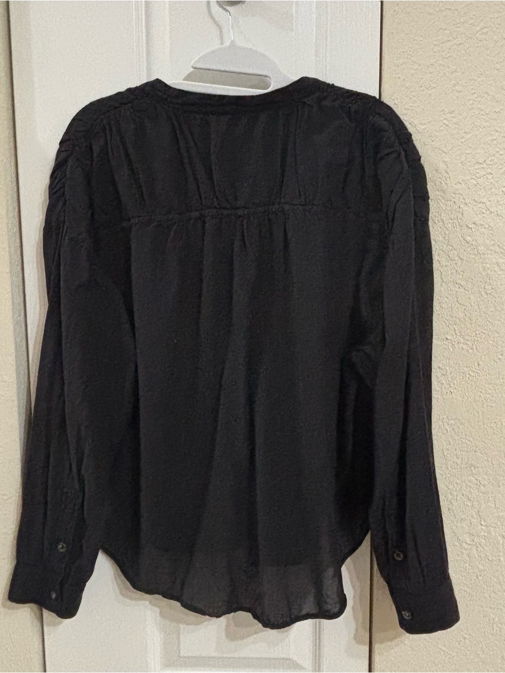 Pilcro Black Women's Button Down Blouse - Picture 6 of 7